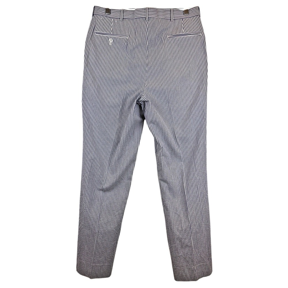 Berle Seersucker Pants Men's 34X32‎ Regular Blue Hickory Relaxed Fit Preppy - Picture 4 of 6